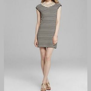 Tory Burch 'Daisy' Embellished Striped Dress